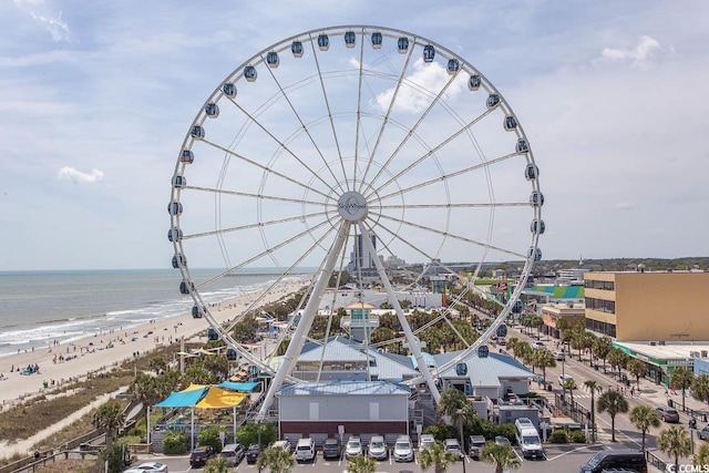 1200 N Ocean Blvd N Unit 905, Myrtle Beach, SC 29577 - bird's eye view of waterfront with a beach