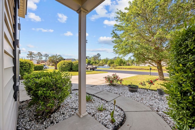 650 Woodman Dr, Conway, SC 29526 - view of patio / terrace featuring a water view