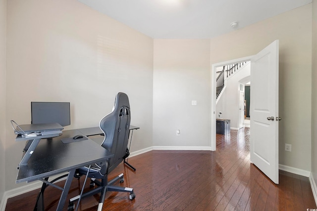 650 Woodman Dr, Conway, SC 29526 - office featuring hardwood / wood-style floors and arched walkways