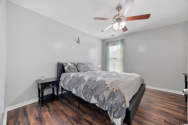 650 Woodman Dr, Conway, SC 29526 - bedroom with wood finished floors and a ceiling fan