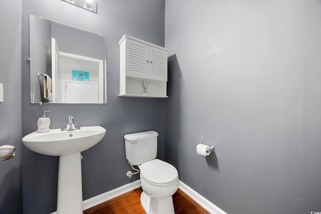 650 Woodman Dr, Conway, SC 29526 - half bath with wood finished floors and toilet
