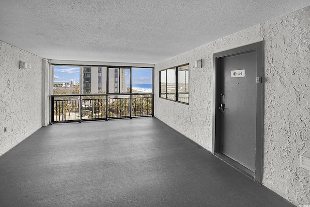 interior space featuring a balcony