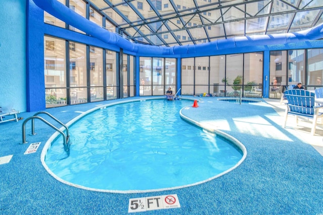 community pool with a patio