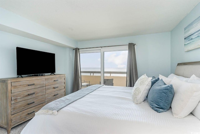6100 N Ocean Blvd Unit 804, North Myrtle Beach, SC 29582 - bedroom with access to outside and carpet floors