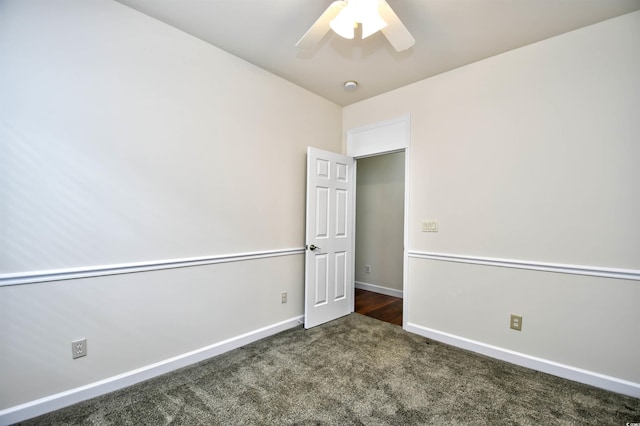 2705 S Key Largo Cir, Myrtle Beach, SC 29577 - carpeted empty room with ceiling fan, baseboards, and a smoke detector