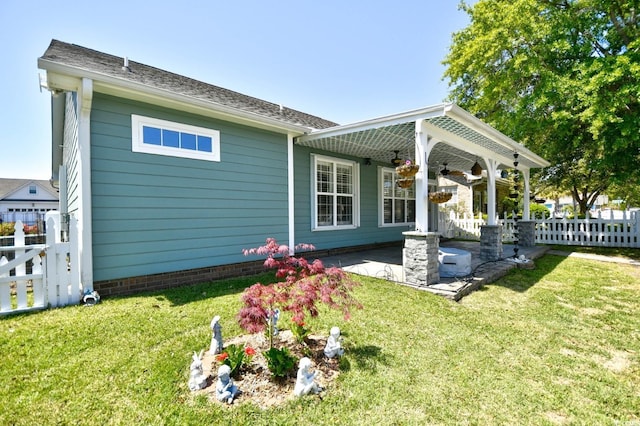 2705 S Key Largo Cir, Myrtle Beach, SC 29577 - rear view of property featuring a patio and ceiling fan
