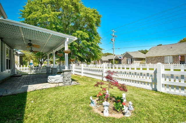 2705 S Key Largo Cir, Myrtle Beach, SC 29577 - view of yard with a ceiling fan and a patio area