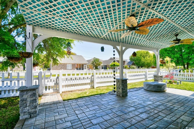 2705 S Key Largo Cir, Myrtle Beach, SC 29577 - view of patio / terrace with a ceiling fan