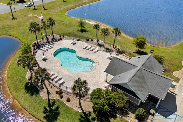356 Whipple Run Loop, Myrtle Beach, SC 29588 - drone / aerial view of a pool area and a large body of water