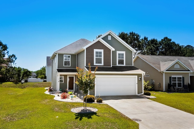 356 Whipple Run Loop, Myrtle Beach, SC 29588 - traditional-style house featuring driveway, a front yard, and an attached garage