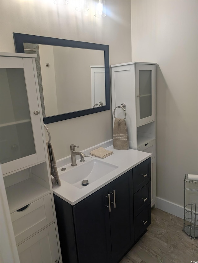 880 Briarwood Dr, Myrtle Beach, SC 29572 - bathroom with vanity and marble look tile flooring