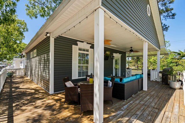 6001-8050 S Kings Hwy, Myrtle Beach, SC 29575 - deck with ceiling fan