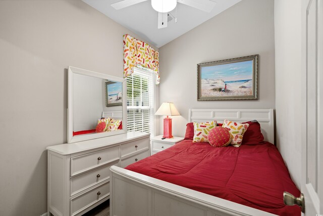 6001-8050 S Kings Hwy, Myrtle Beach, SC 29575 - bedroom with ceiling fan and lofted ceiling