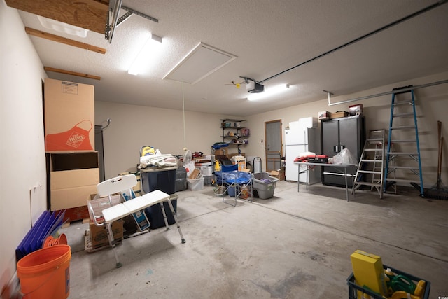 331 Andorra St, Longs, SC 29568 - garage with freestanding refrigerator and a garage door opener