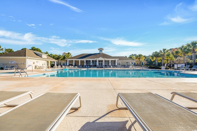 pool featuring a patio