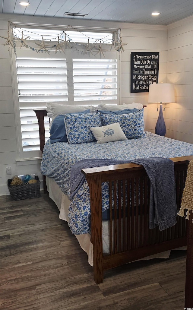 6001-Z55 S Kings Hwy, Myrtle Beach, SC 29575 - bedroom with wood walls, recessed lighting, and wood finished floors