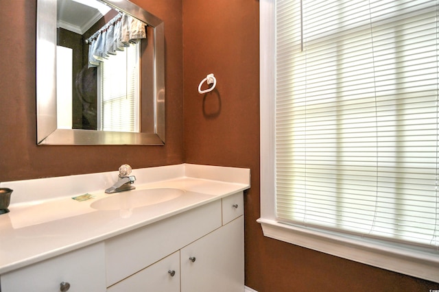 bathroom featuring vanity and plenty of natural light