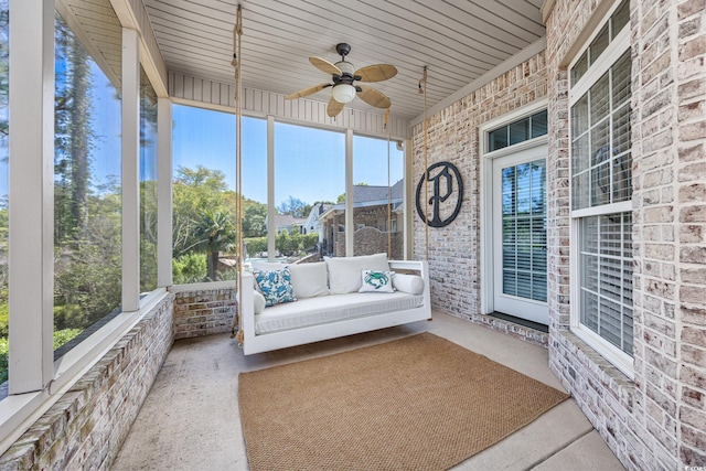 2278 Big Landing Dr, Little River, SC 29566 - sunroom / solarium featuring ceiling fan