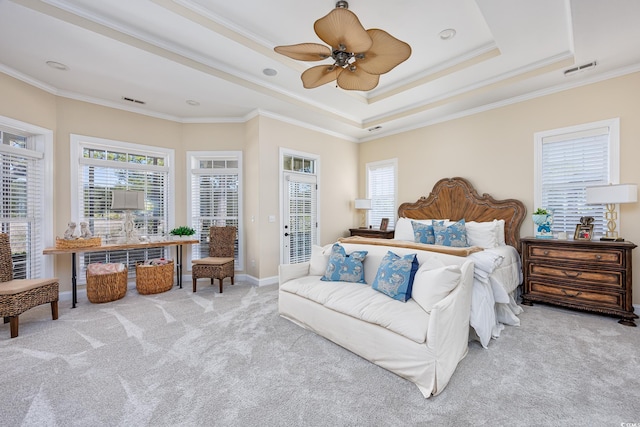 2278 Big Landing Dr, Little River, SC 29566 - bedroom with access to outside, carpet, and crown molding