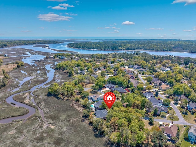 2278 Big Landing Dr, Little River, SC 29566 - birds eye view of property featuring a water view and a residential view