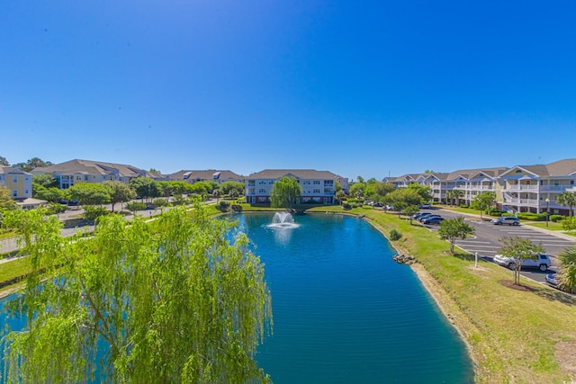 property view of water featuring a residential view