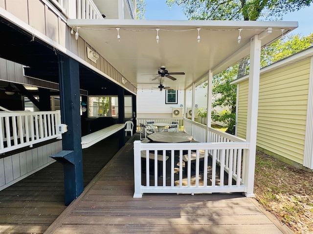 6001-1322 S Kings Hwy, Myrtle Beach, SC 29575 - wooden deck with a ceiling fan