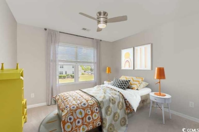 177 Olde Towne Way Unit 4, Myrtle Beach, SC 29588 - bedroom with visible vents, baseboards, and ceiling fan