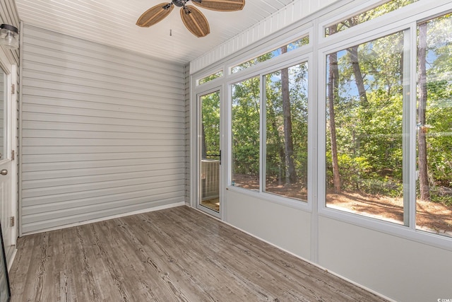177 Olde Towne Way Unit 4, Myrtle Beach, SC 29588 - unfurnished sunroom with a wealth of natural light and ceiling fan