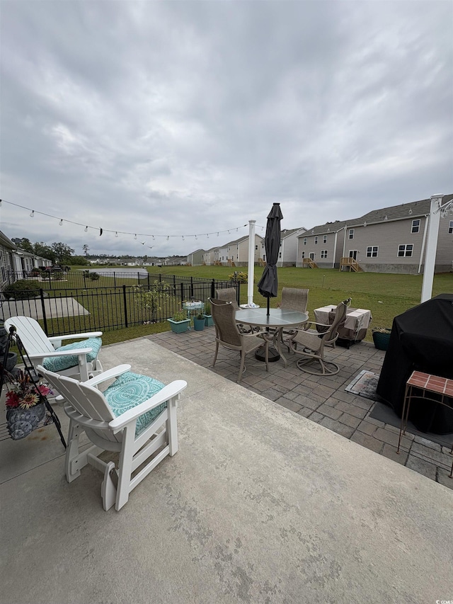 328 Logan St, Little River, SC 29566 - view of patio / terrace featuring fence and outdoor dining space