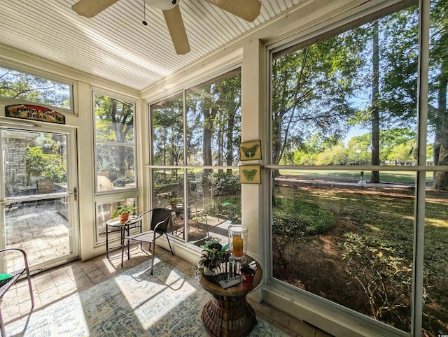 710 Masters Dr, Pawleys Island, SC 29585 - sunroom with a ceiling fan and a wealth of natural light