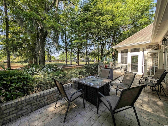 710 Masters Dr, Pawleys Island, SC 29585 - view of patio with exterior kitchen