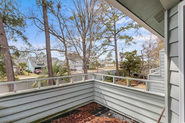 balcony featuring a residential view