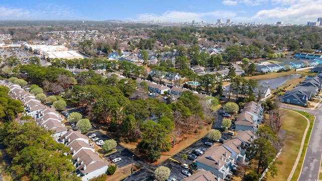 birds eye view of property with a residential view