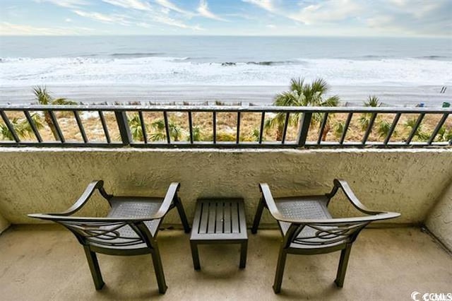 7100 N Ocean Blvd Unit 405, Myrtle Beach, SC 29572 - balcony featuring view of water and beach