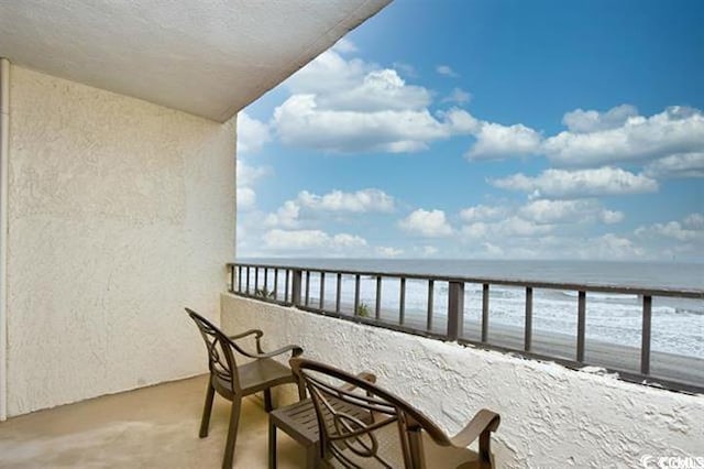 7100 N Ocean Blvd Unit 405, Myrtle Beach, SC 29572 - balcony with view of water and beach