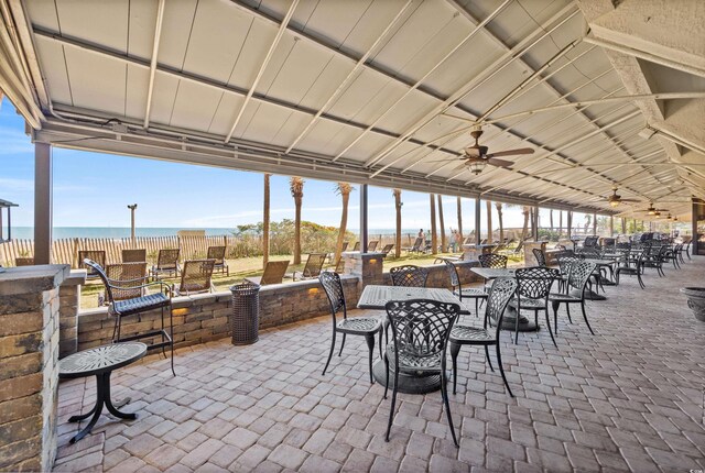 7100 N Ocean Blvd Unit 405, Myrtle Beach, SC 29572 - view of patio featuring ceiling fan