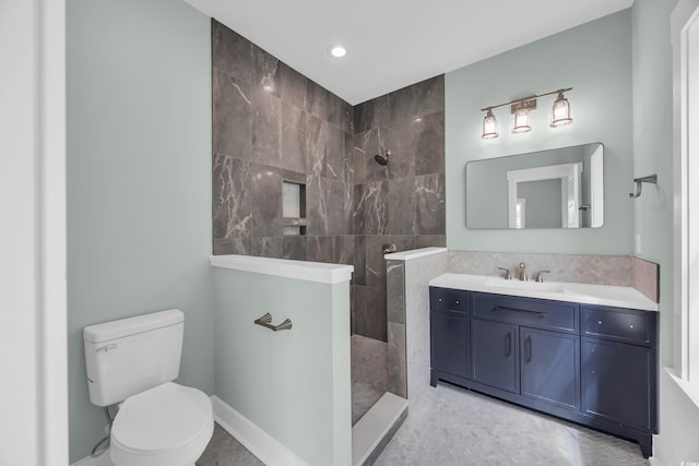 868 Crystal Water Way, Myrtle Beach, SC 29579 - full bathroom featuring vanity, a walk in shower, and recessed lighting