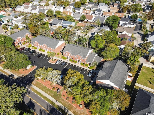 aerial view with a residential view