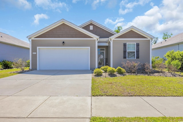 2771 Eclipse Dr, Myrtle Beach, SC 29577 - view of front of property with an attached garage, a front yard, and driveway