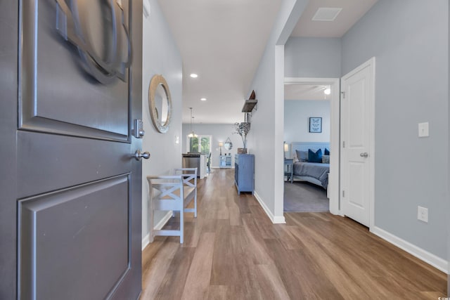 2771 Eclipse Dr, Myrtle Beach, SC 29577 - entrance foyer with wood finished floors and recessed lighting