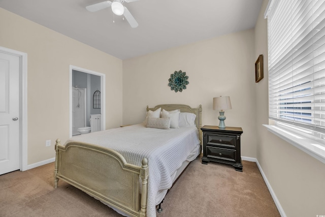 2771 Eclipse Dr, Myrtle Beach, SC 29577 - carpeted bedroom featuring connected bathroom and ceiling fan