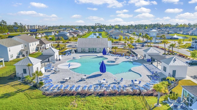 2771 Eclipse Dr, Myrtle Beach, SC 29577 - aerial perspective of suburban area featuring a pool area