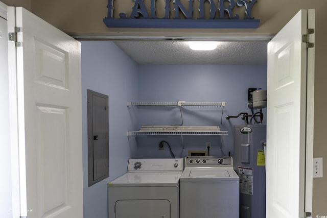 409 5th Ave S Unit 409, Surfside Beach, SC 29575 - laundry room with water heater, electric panel, and independent washer and dryer