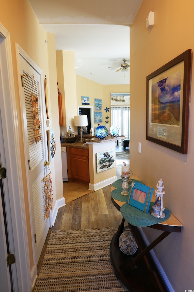 110 Portsmith Dr Unit 8, Myrtle Beach, SC 29588 - hall with light wood finished floors and baseboards