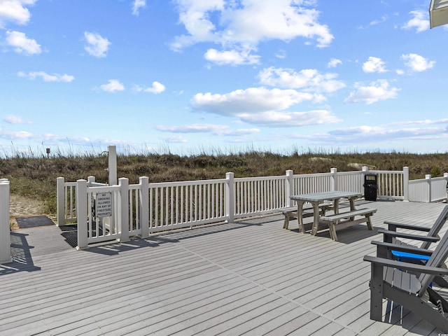 5000 N Ocean Blvd Unit B-1, North Myrtle Beach, SC 29582 - view of wooden deck