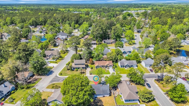 202 Berkshire Dr, Myrtle Beach, SC 29588 - birds eye view of property with a residential view and a wooded view