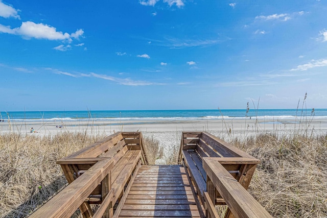 4504 S Ocean Blvd Unit A, North Myrtle Beach, SC 29582 - view of property's community with a water view and a view of the beach
