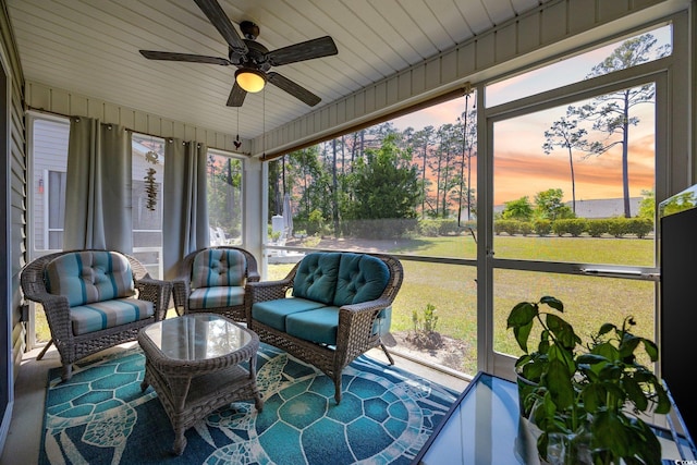 351 Logan St, Little River, SC 29566 - sunroom / solarium with a ceiling fan