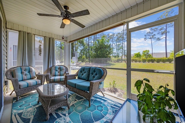 351 Logan St, Little River, SC 29566 - sunroom featuring ceiling fan and plenty of natural light