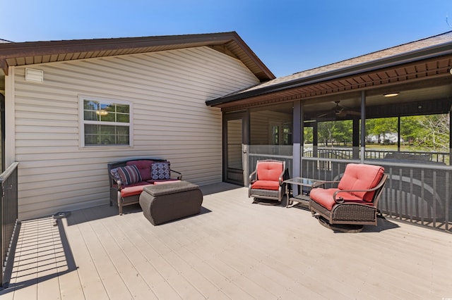 1869 Meadowood Ln, Longs, SC 29568 - view of patio / terrace with a wooden deck and an outdoor living space